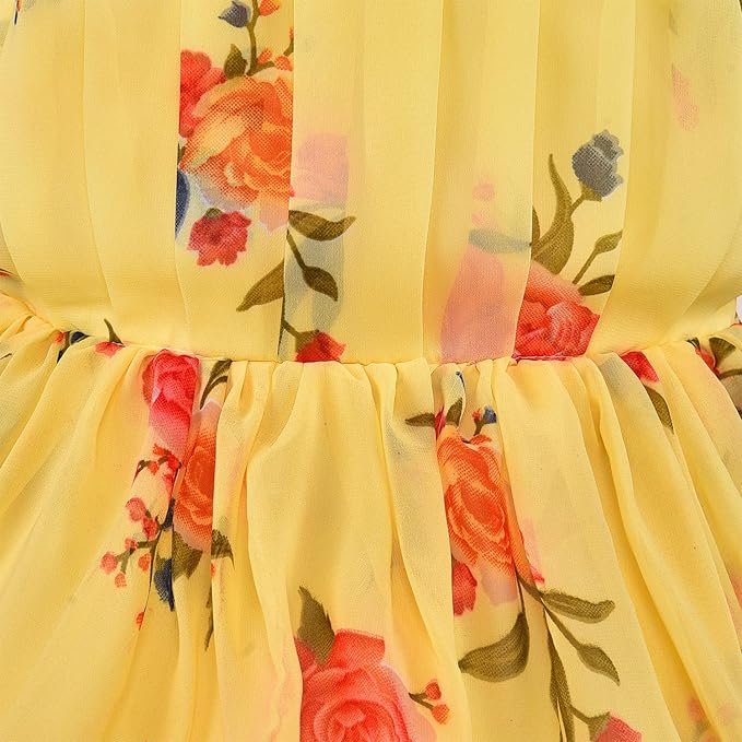 Girls Floral Strappy Dress fe3149y
