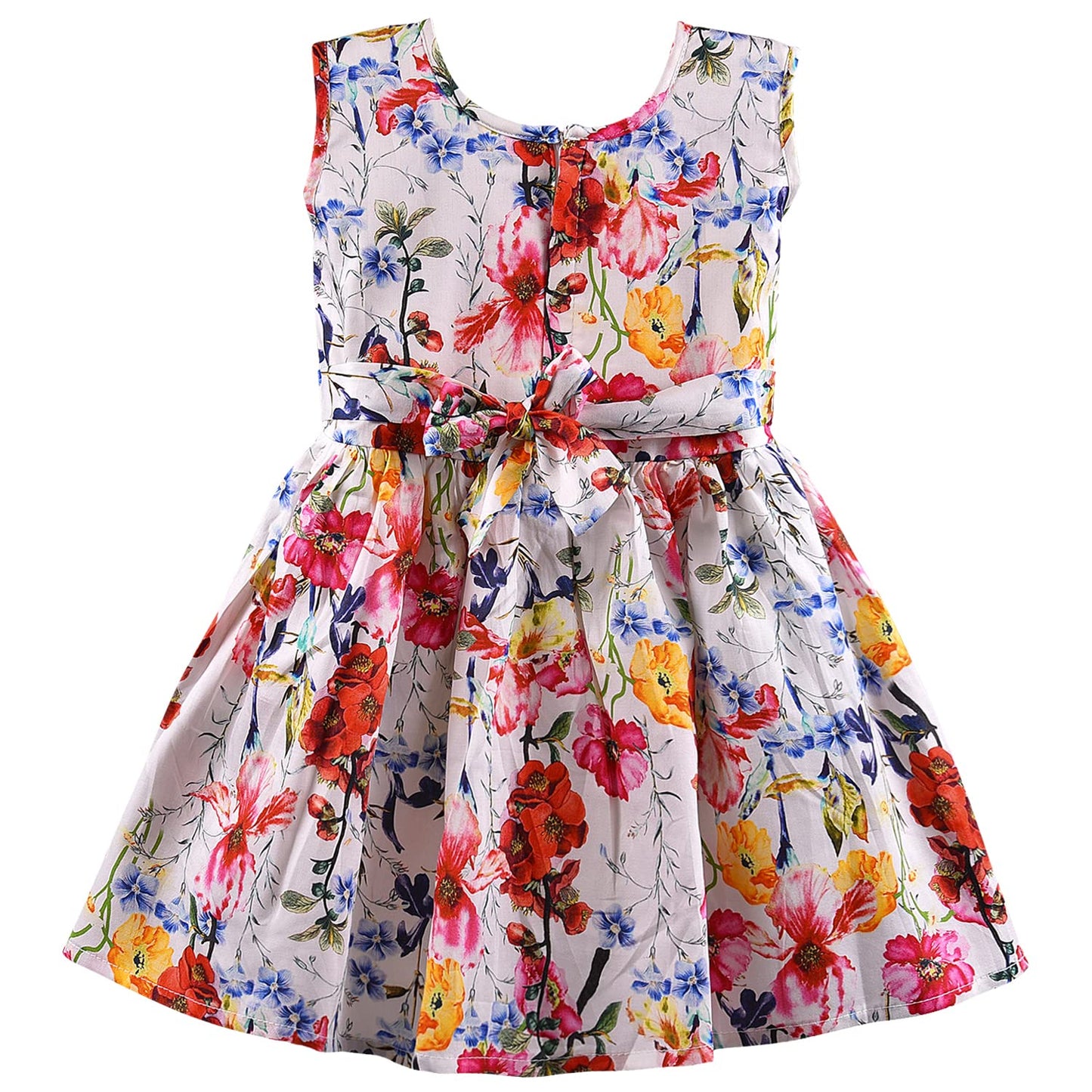 Girls Floral Printed Fit and Flare dress