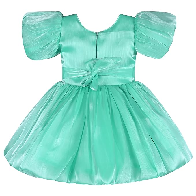 Rhinestone Floral Embellished Balloon Party Dress