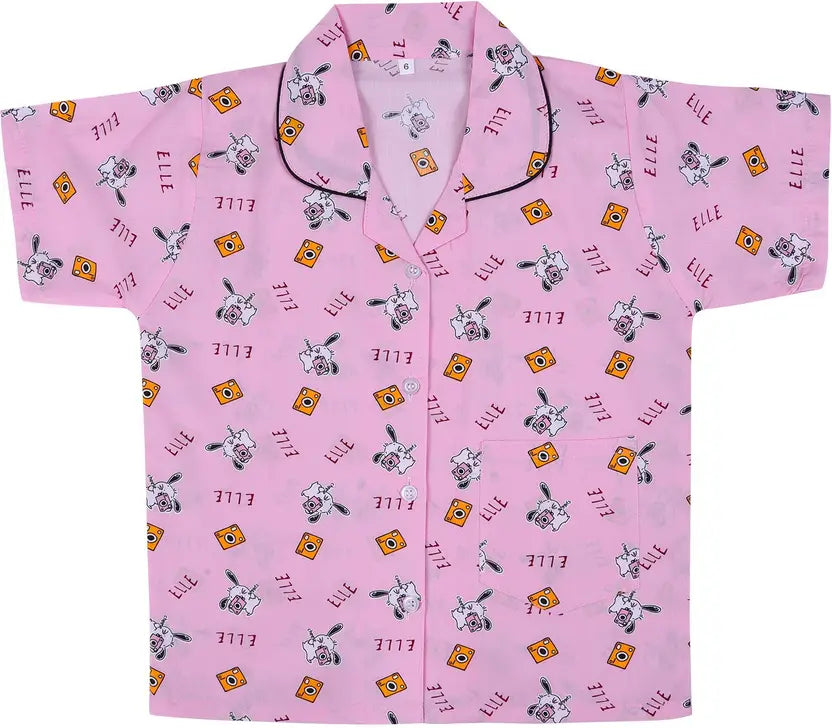 Girls Printed Cotton Blend Kids Nightwear