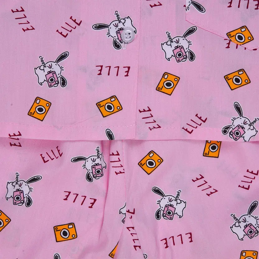 Girls Printed Cotton Blend Kids Nightwear