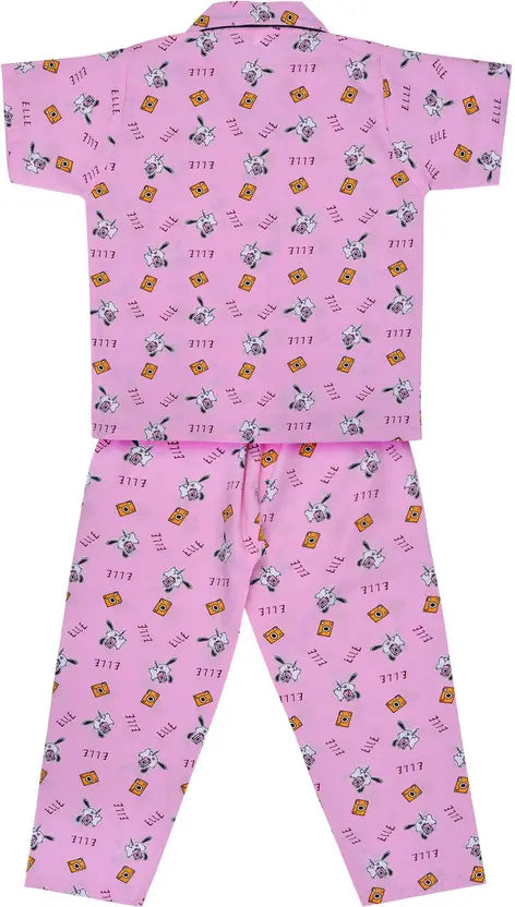 Girls Printed Cotton Blend Kids Nightwear