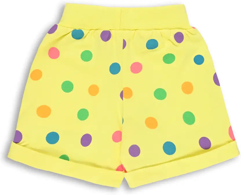 Girls Cotton Polka Print Summer Shorts