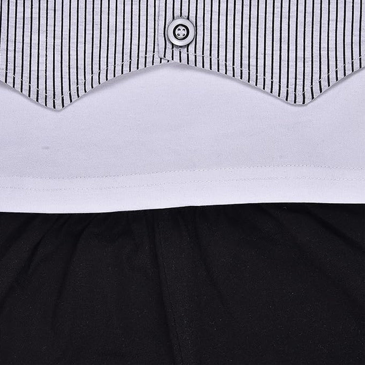 Baby Boys Cotton Striped T-shirt and Shorts Clothing Set