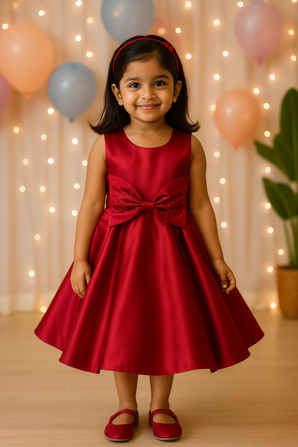 Girls Party Wear Fit and Flare Dress