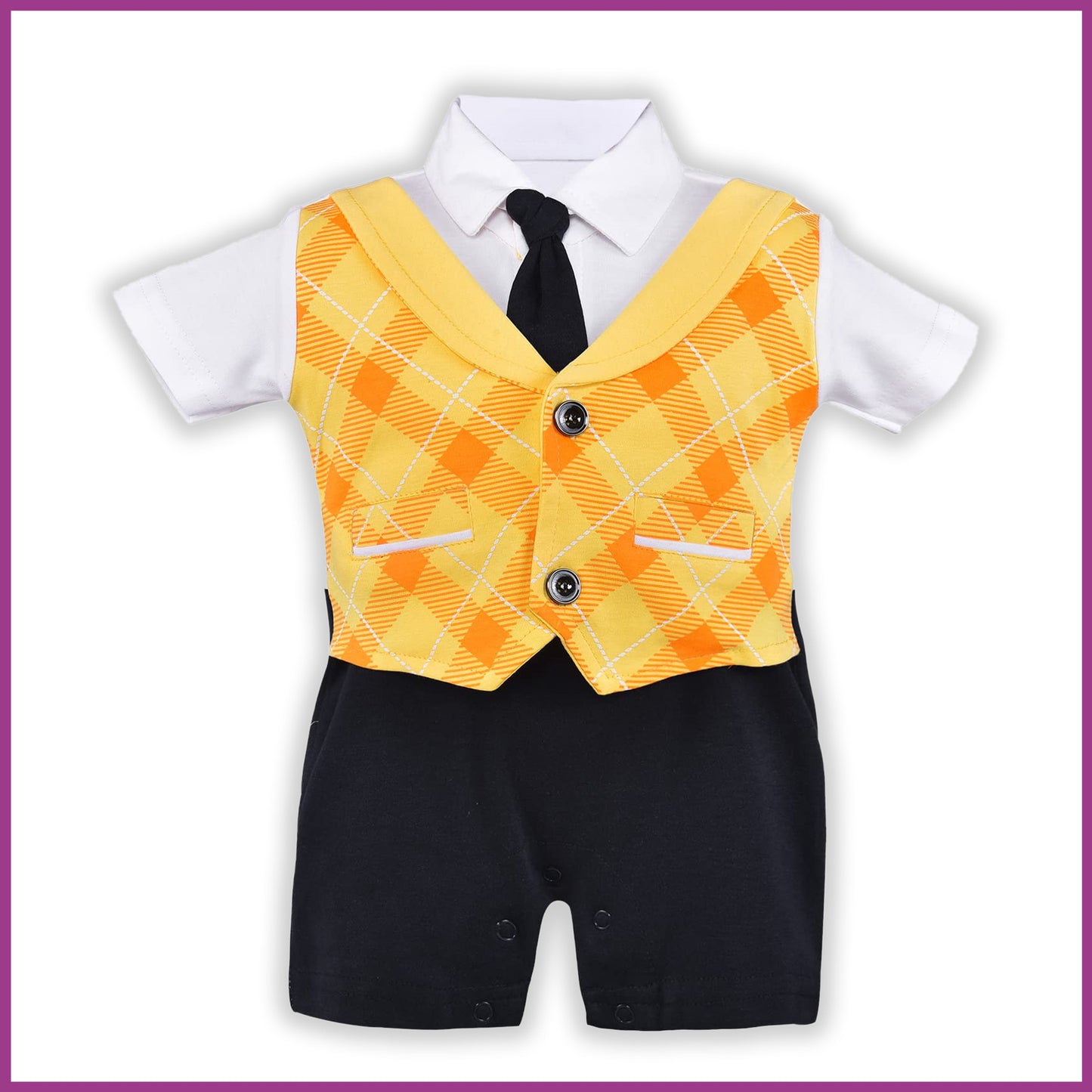 Baby Boys Rompers-(bt100ylw)