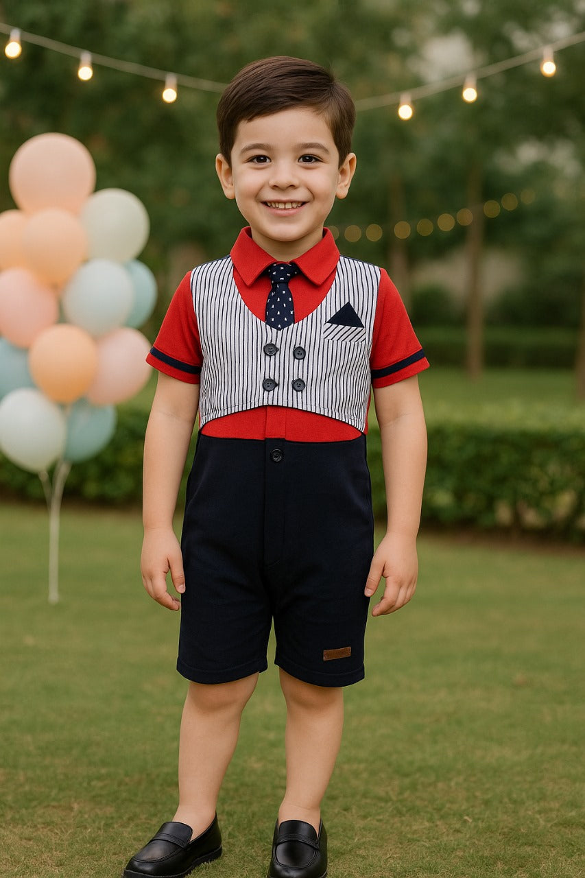 Baby Boys Rompers-(bt109rd)