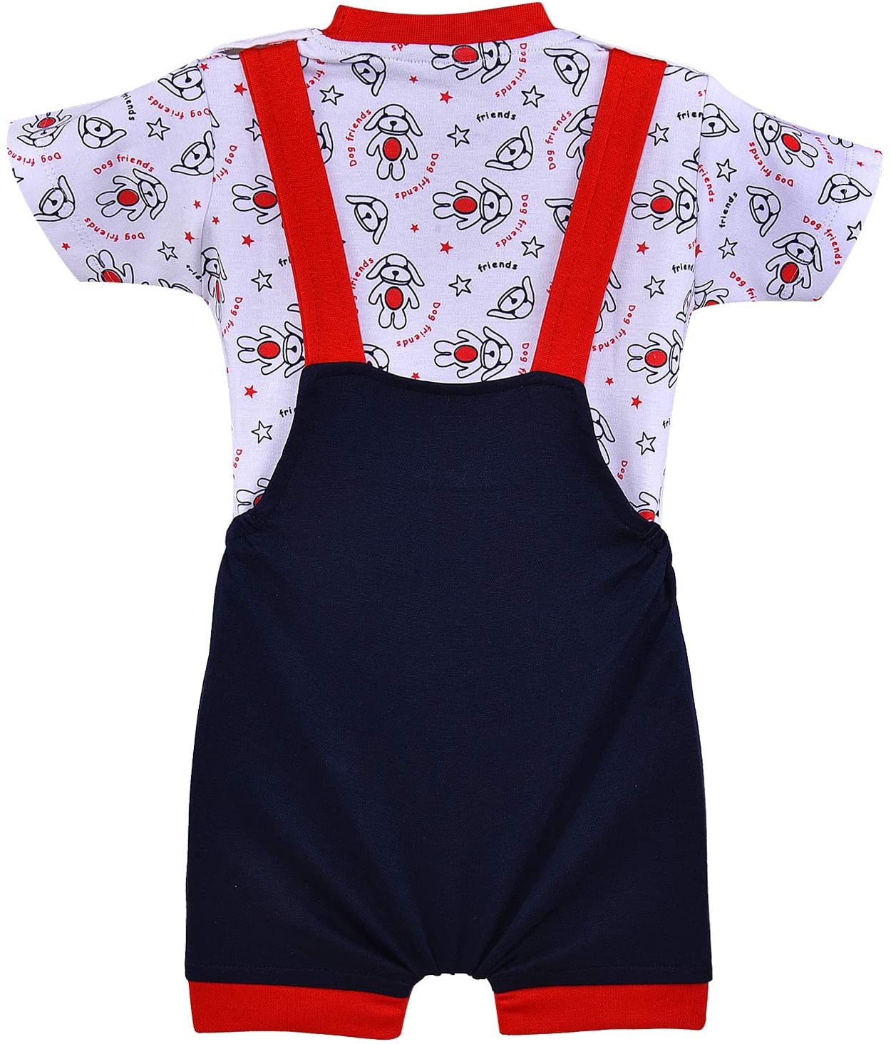 Unisex Dungaree Dress for Baby Boys-Baby Girls-(bt32nb)