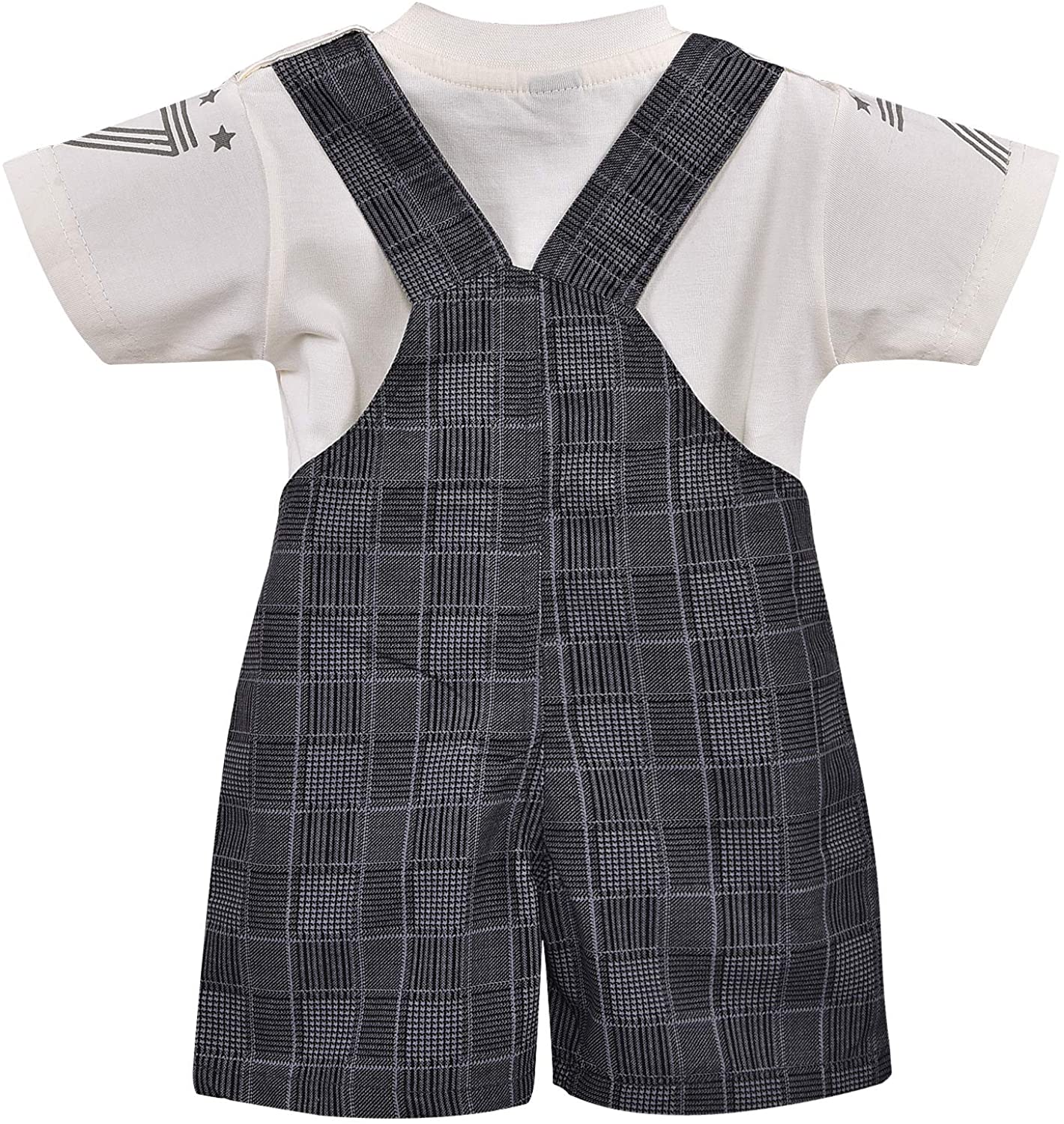 Baby Boys Dungaree Dress For Kids-(bt47gry)