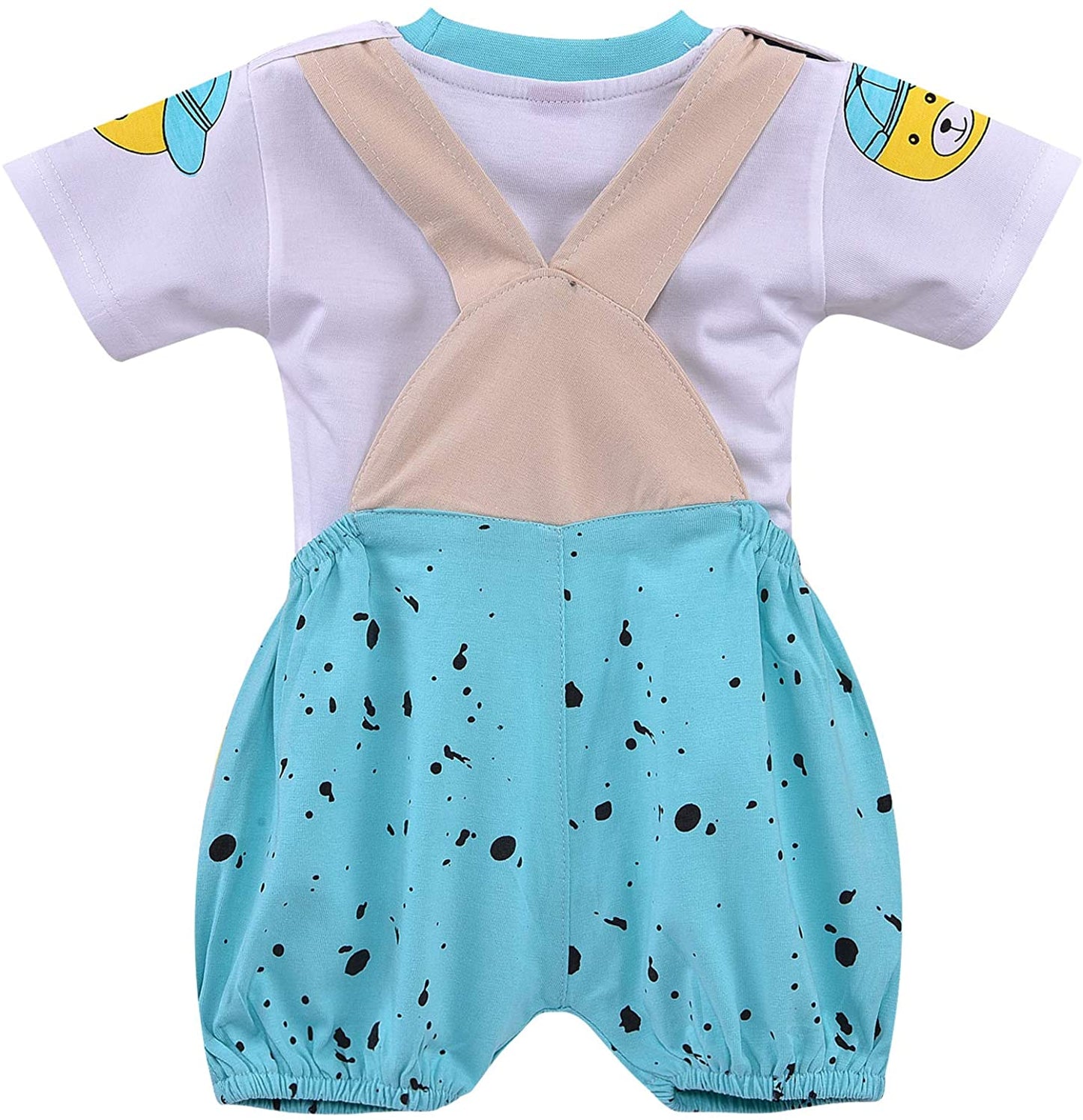 Kids Dungaree Dress For Baby Girls-(bt48blu)