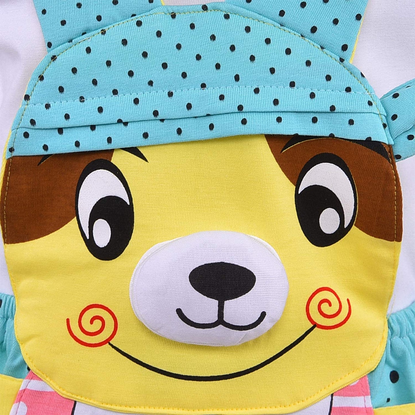 Kids Dungaree Dress For Baby Girls-(bt48blu)