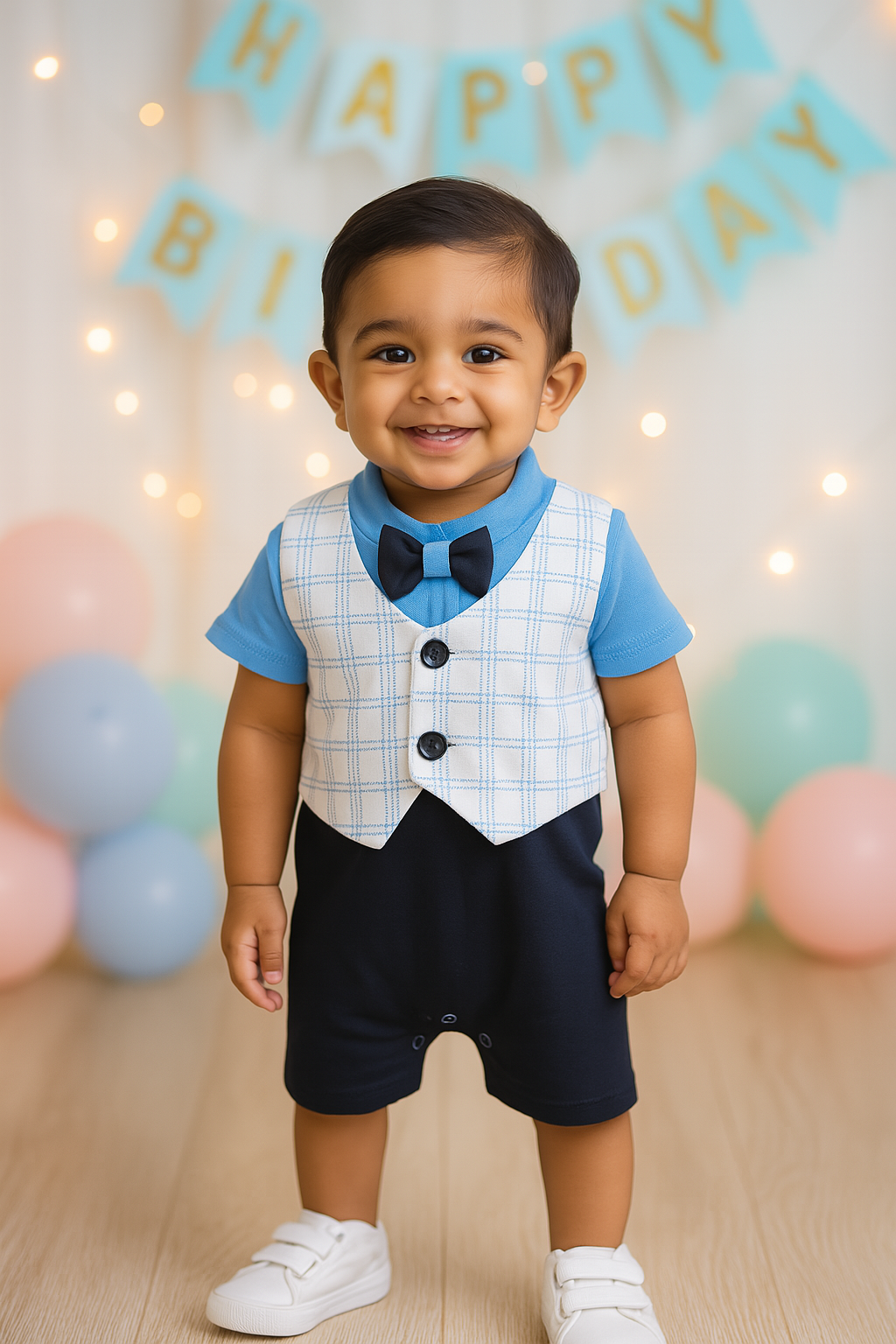 Baby Boys Rompers-(bt508blu)