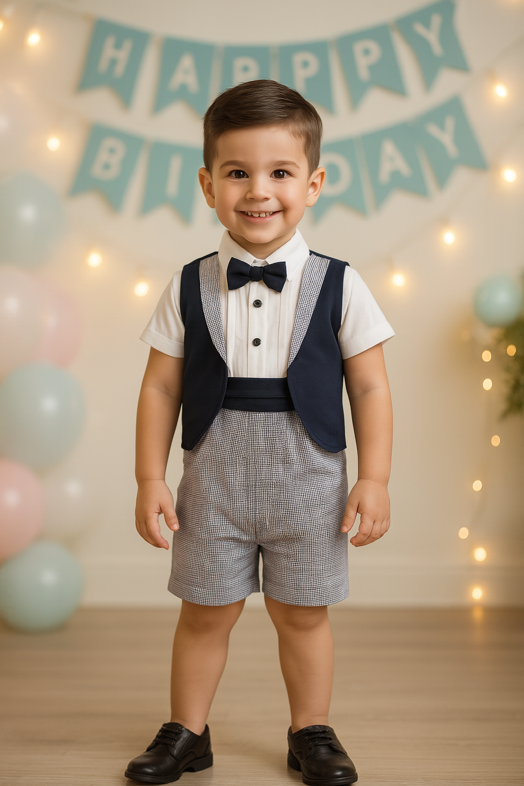 Unisex Clothing Sets With Designed Bow Tie