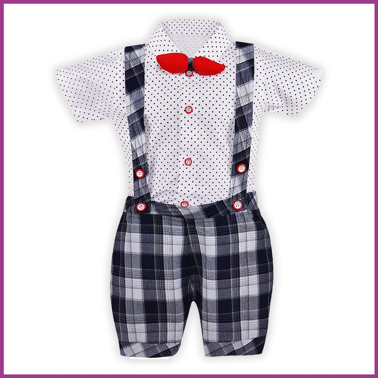Baby Boys Dungaree Dress For Kids-(bt68rd)