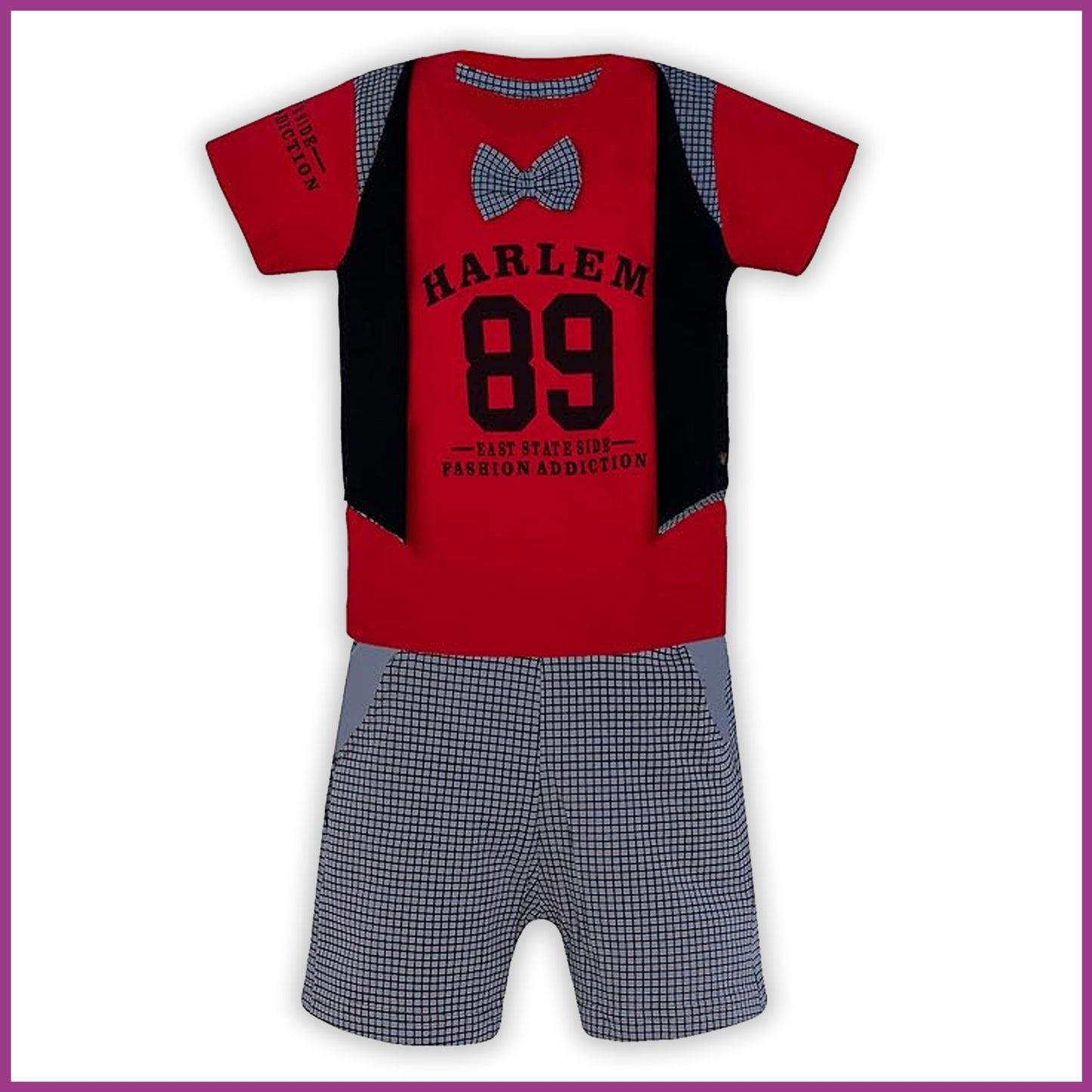Boys Clothing Set For Kids-(bt88red)