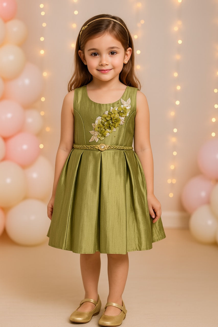 Baby Girls Party Wear Frock Birthday Dress For Girls bxa228grnnw