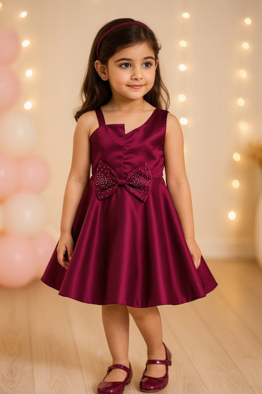 Girls Party Wear Fit and Flare Frock Dress