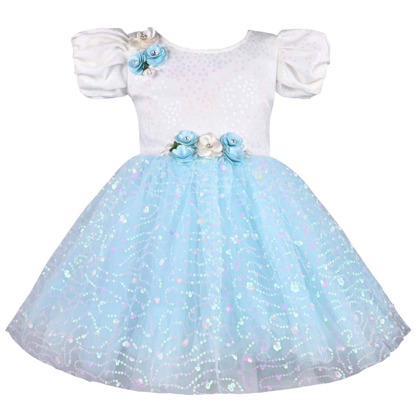 Girls Embellished A-Line Frock Dress