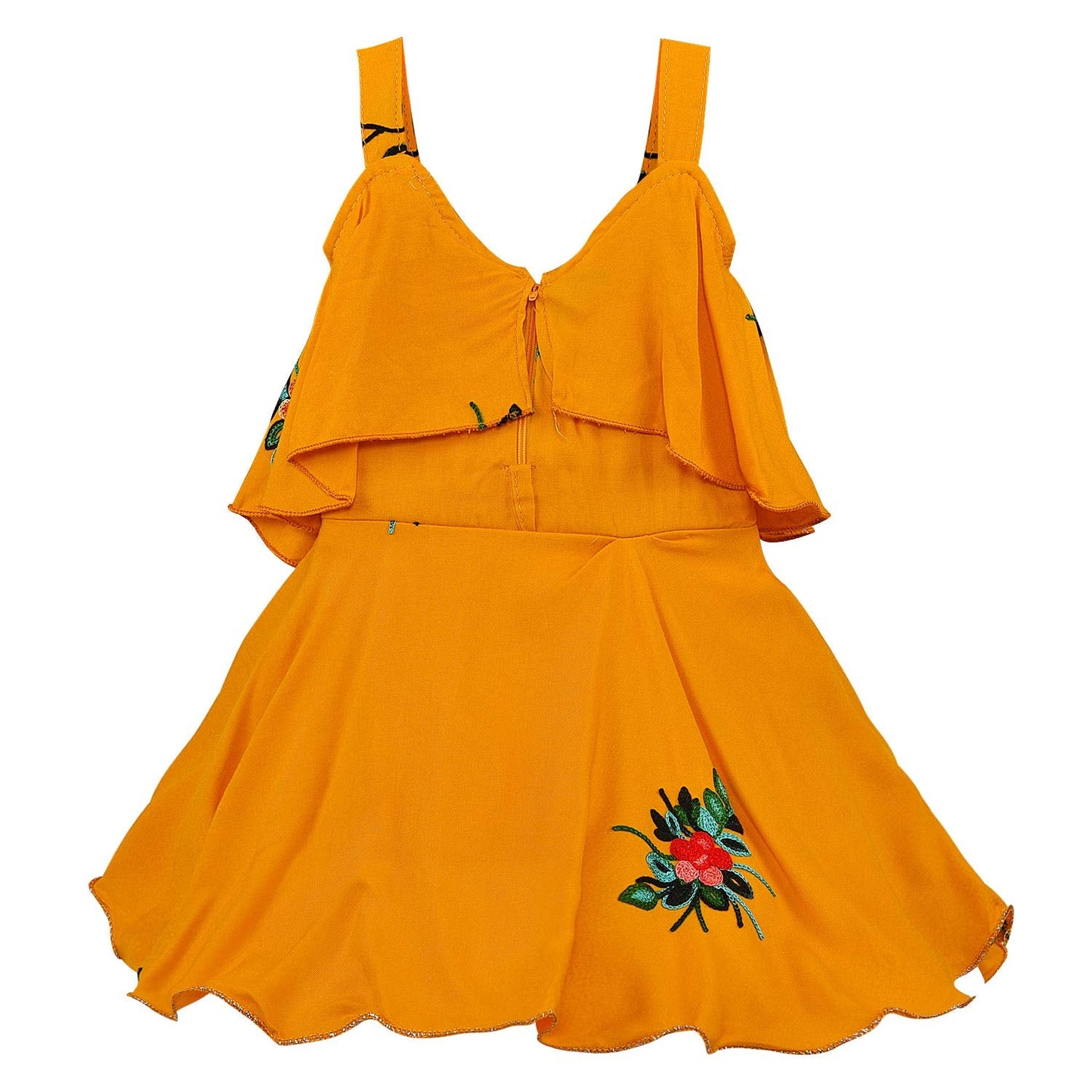 Girls Flowered Designed Frock Dress