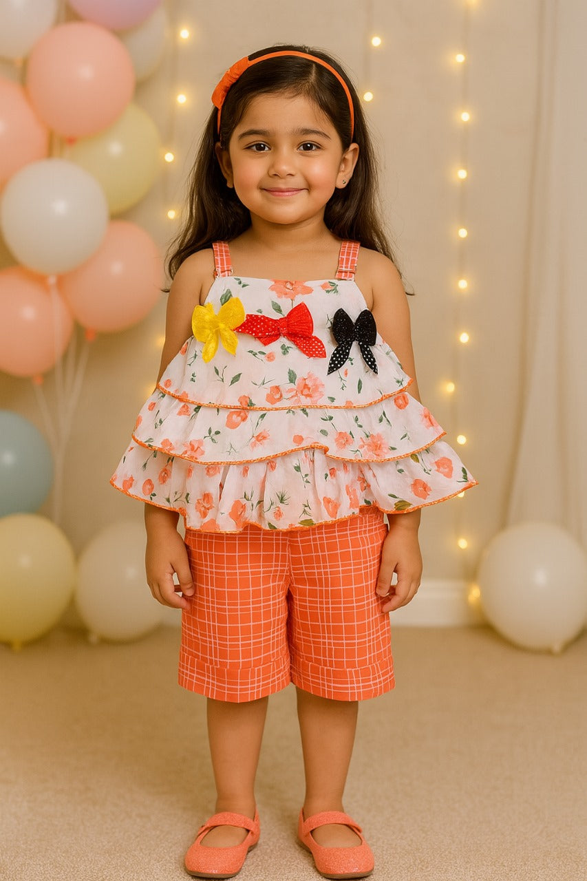 Baby Girls Top and Shorts Dress for Girls-(csl289org)