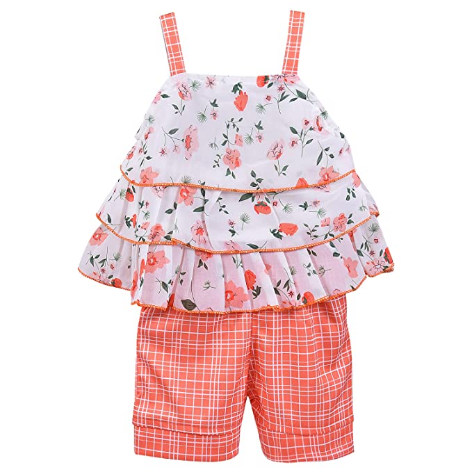 Baby Girls Top and Shorts Dress for Girls-(csl289org)