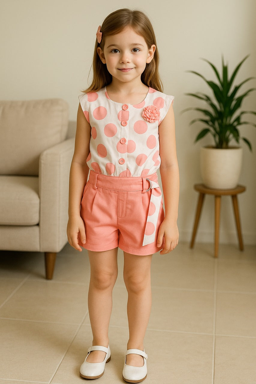 Baby Girls Casual Top Shorts csl292pnk