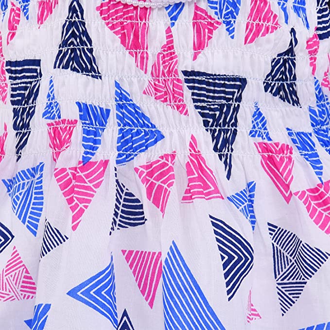 Girls Geometric Printed Dress