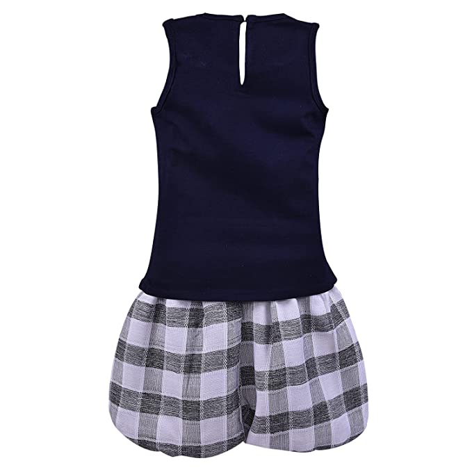 Baby Girls Top and Shorts Dress For Girls-(csl319blk)