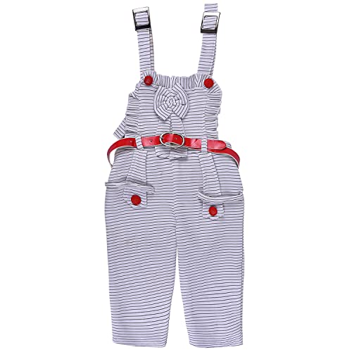 Baby Girls T-Shirt and Dungaree Dress For Girls-(csl321rd)