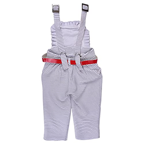 Baby Girls T-Shirt and Dungaree Dress For Girls-(csl321rd)