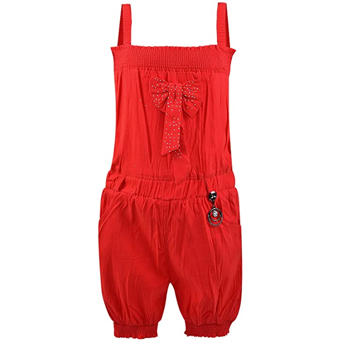Baby Girls Dungaree Dress for Girls-(csl330rd)