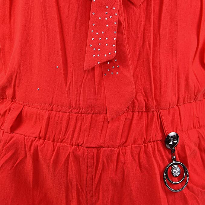 Baby Girls Dungaree Dress for Girls-(csl330rd)