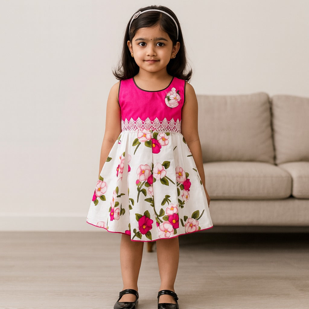 Baby Girls Frock Cotton Dress-(ctn282rd)