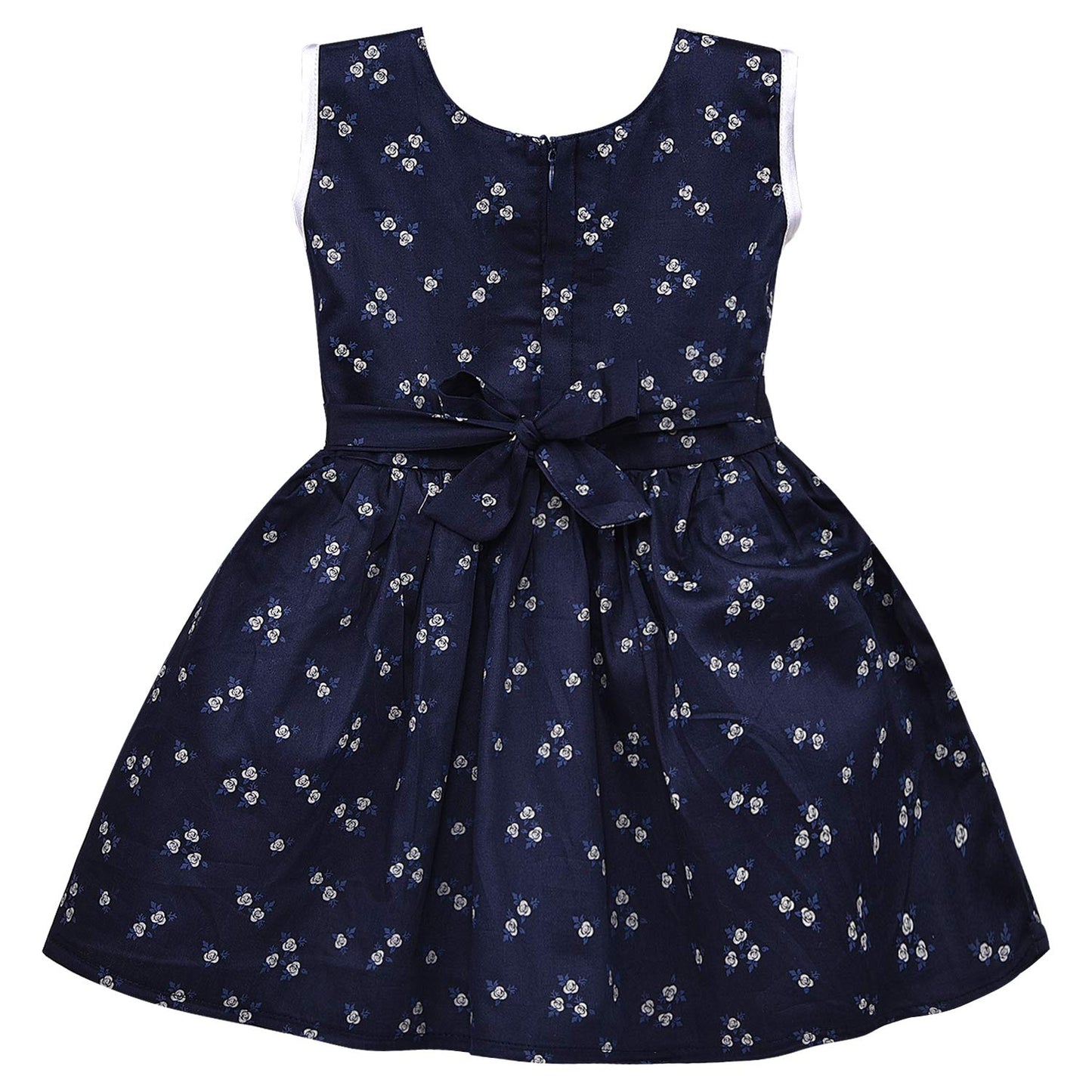 Girls Floral Bow Cotton Casual Dress