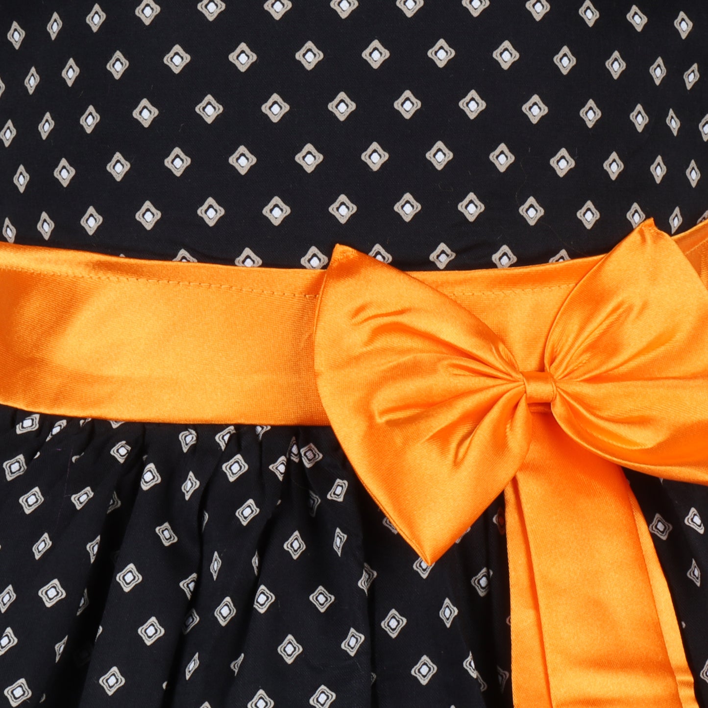 Girls Floral Bow Cotton Casual Dress