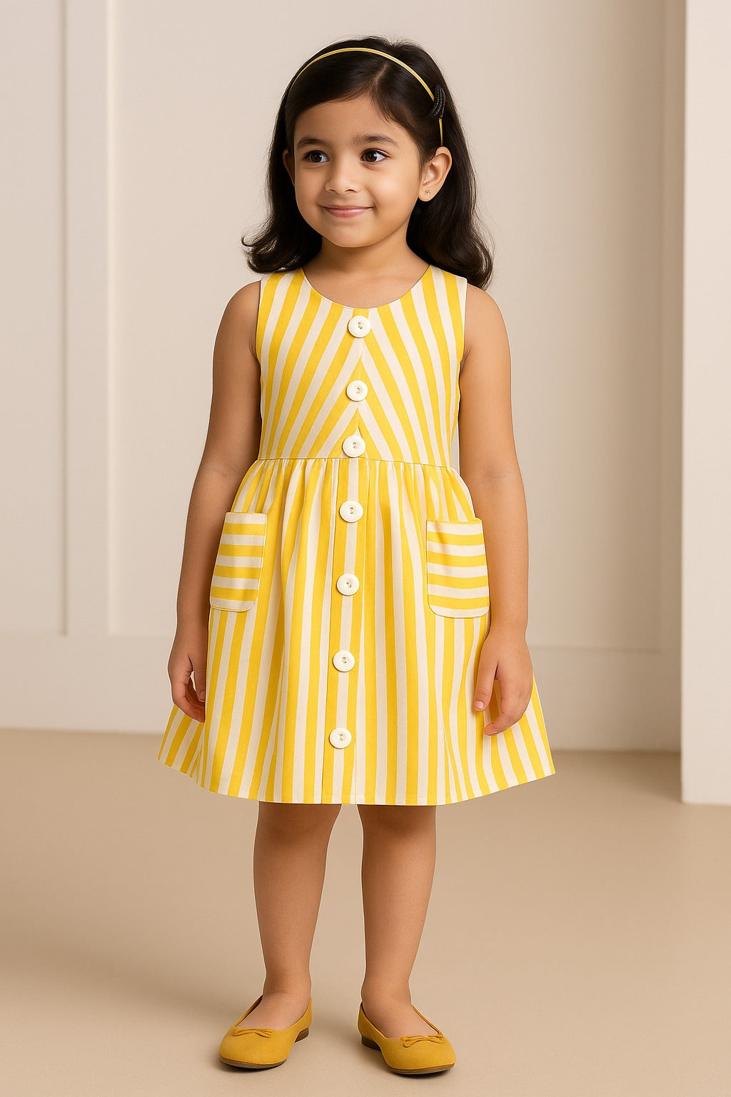 Girls Midi/Knee Length Casual Dress ctn333y