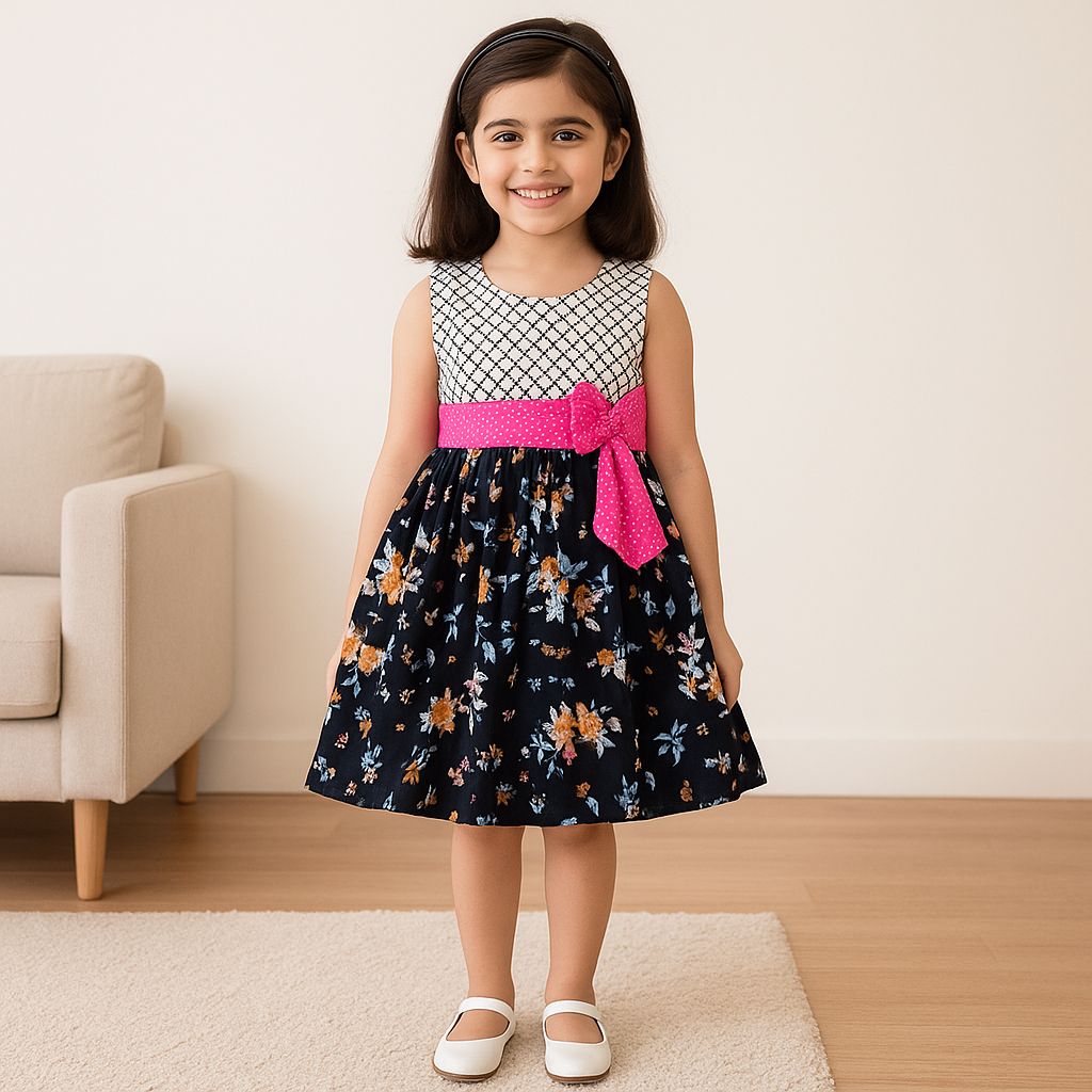 Baby Girls Cotton Frock Dress (ctn80nw)