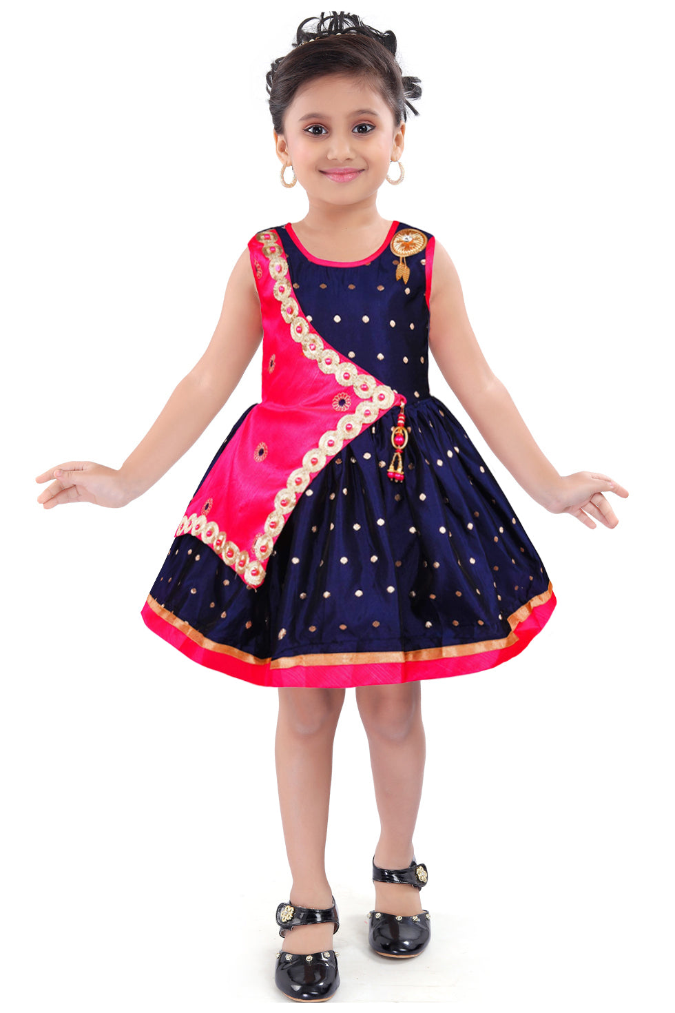 Baby Girls Party Wear Dress Birthday Frocks For Girls fe2446rani - Party Wear - frocks Party Wear - baby dress