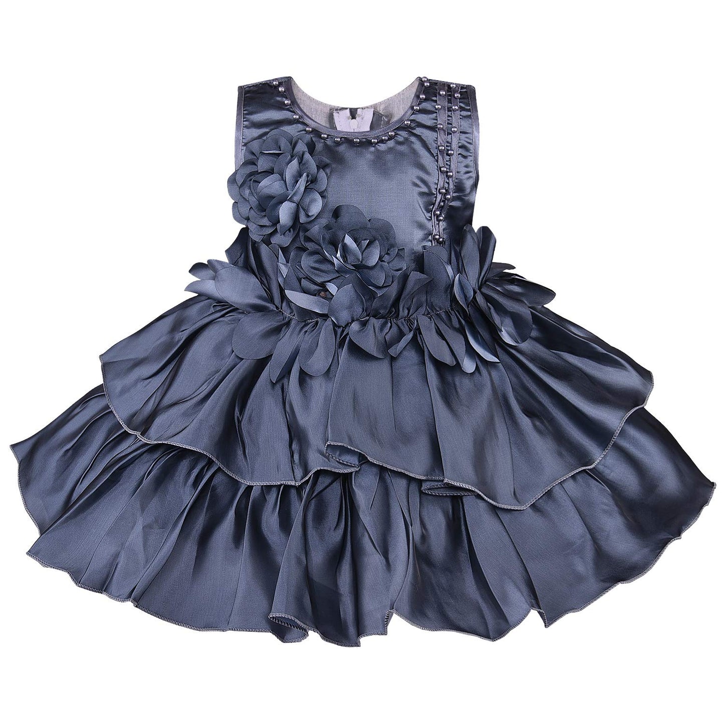 Baby Girls Frock Dress-(fe2786gry_Grey)
