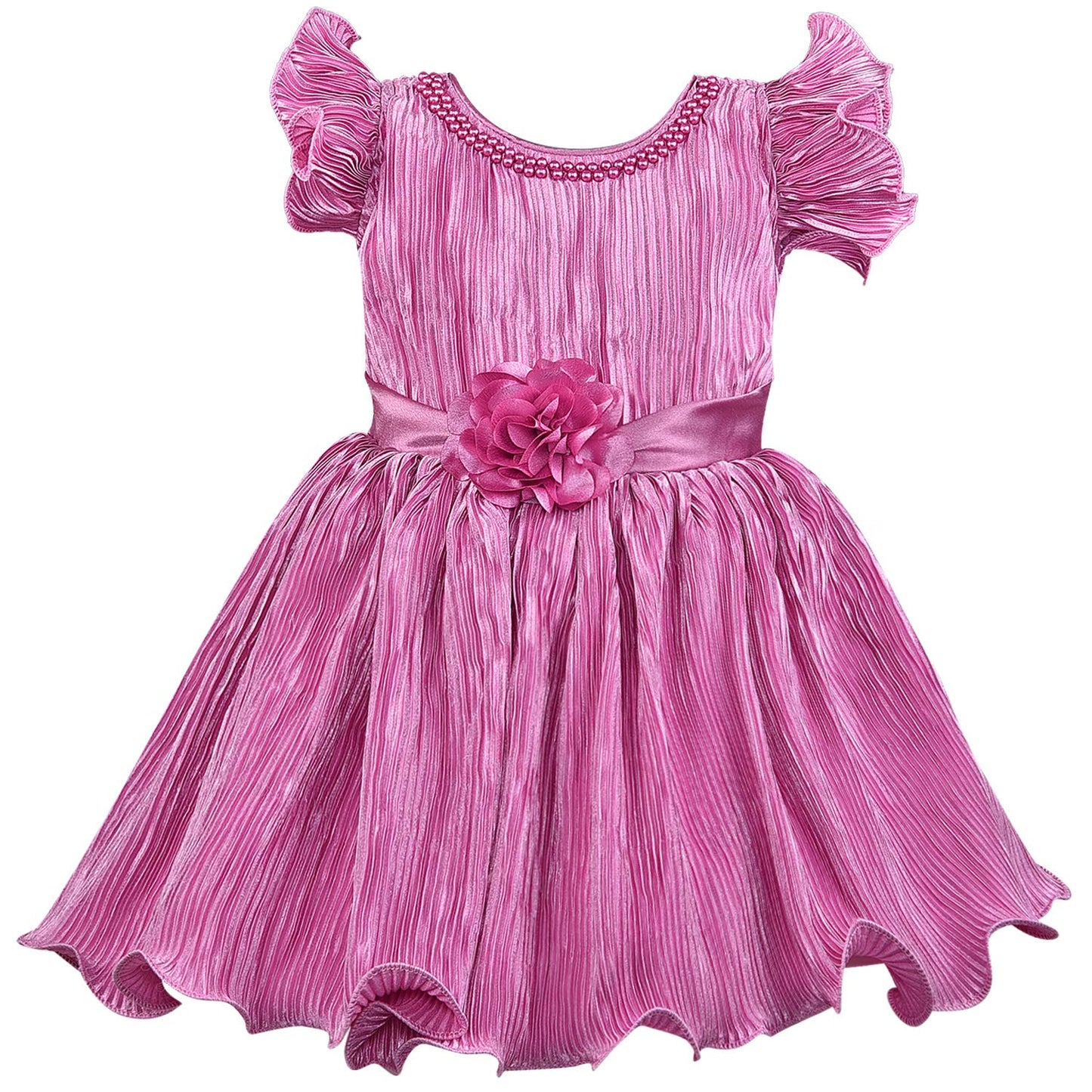 Baby Girls Partywear Frocks Dress For Girls (fe2789pnk)