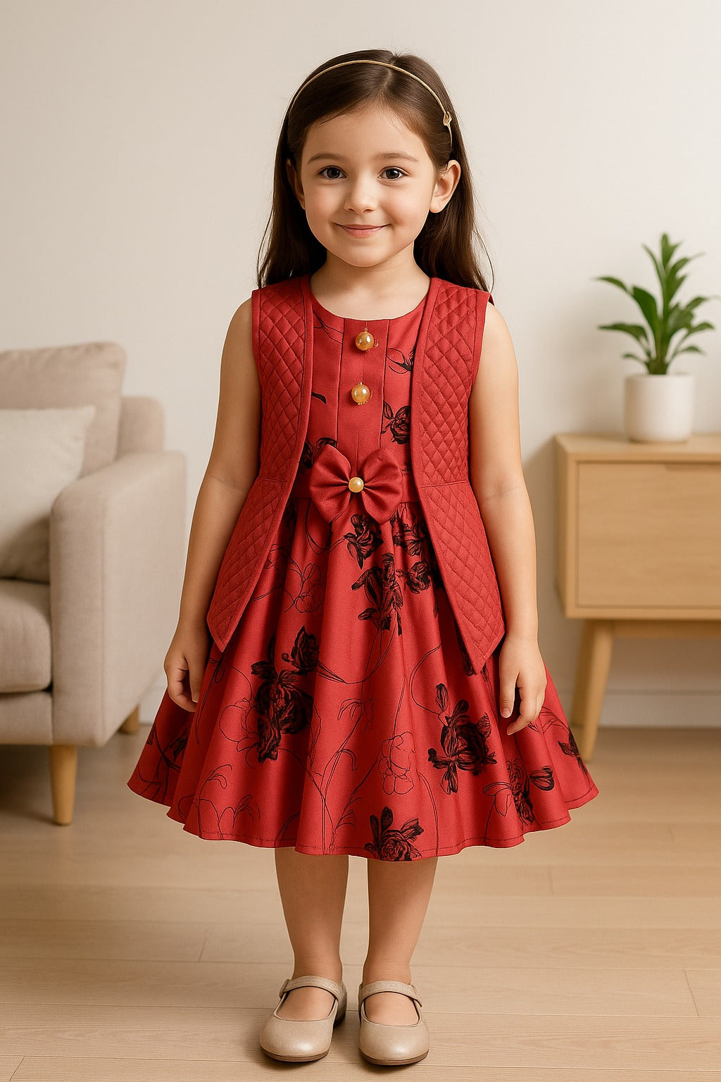 Baby Girls Partywear Frocks Dress For Girls (fe2792t)