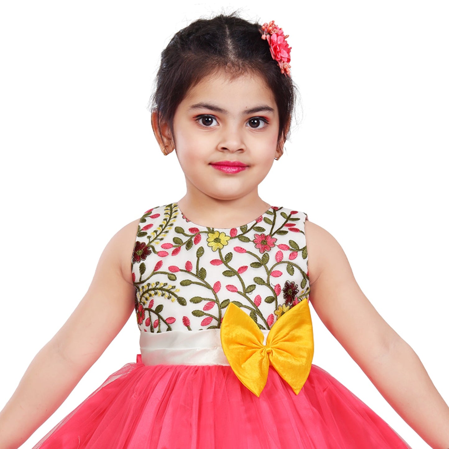 Baby Girls Partywear Frocks Dress For Girls (fe2915pnk)
