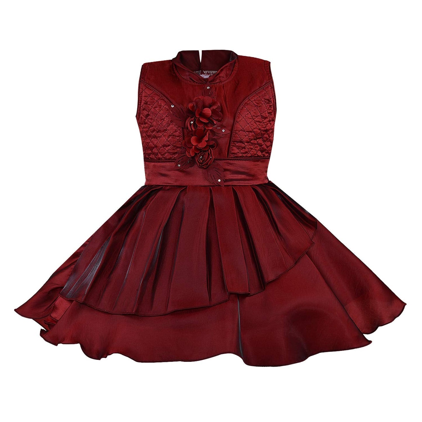 kids Partywear Dress Frock (fe2924mrn)