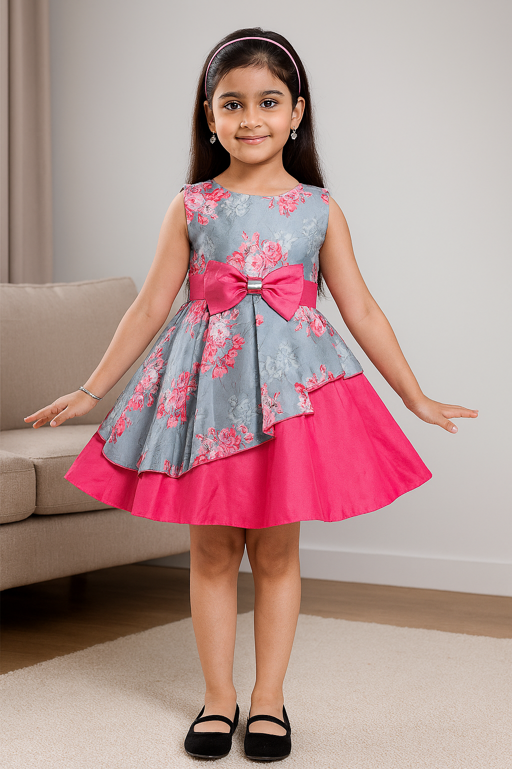 Girls A-line Floral dress