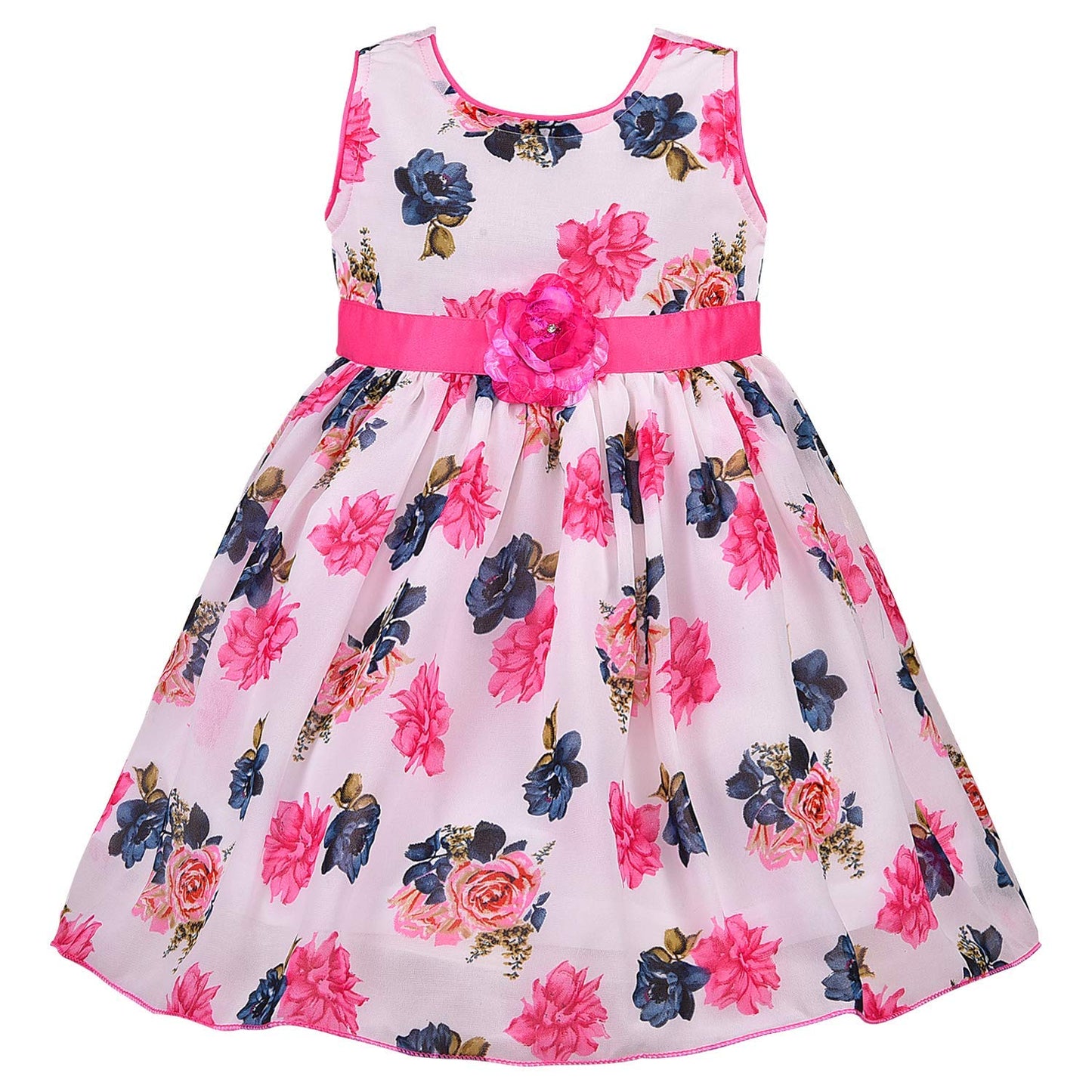 Baby Girls Partywear Dress Frocks For Girls (fe85pnk)