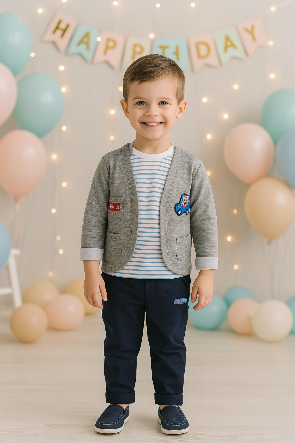 Cotton Clothing Set for Baby Boys hfs613blu