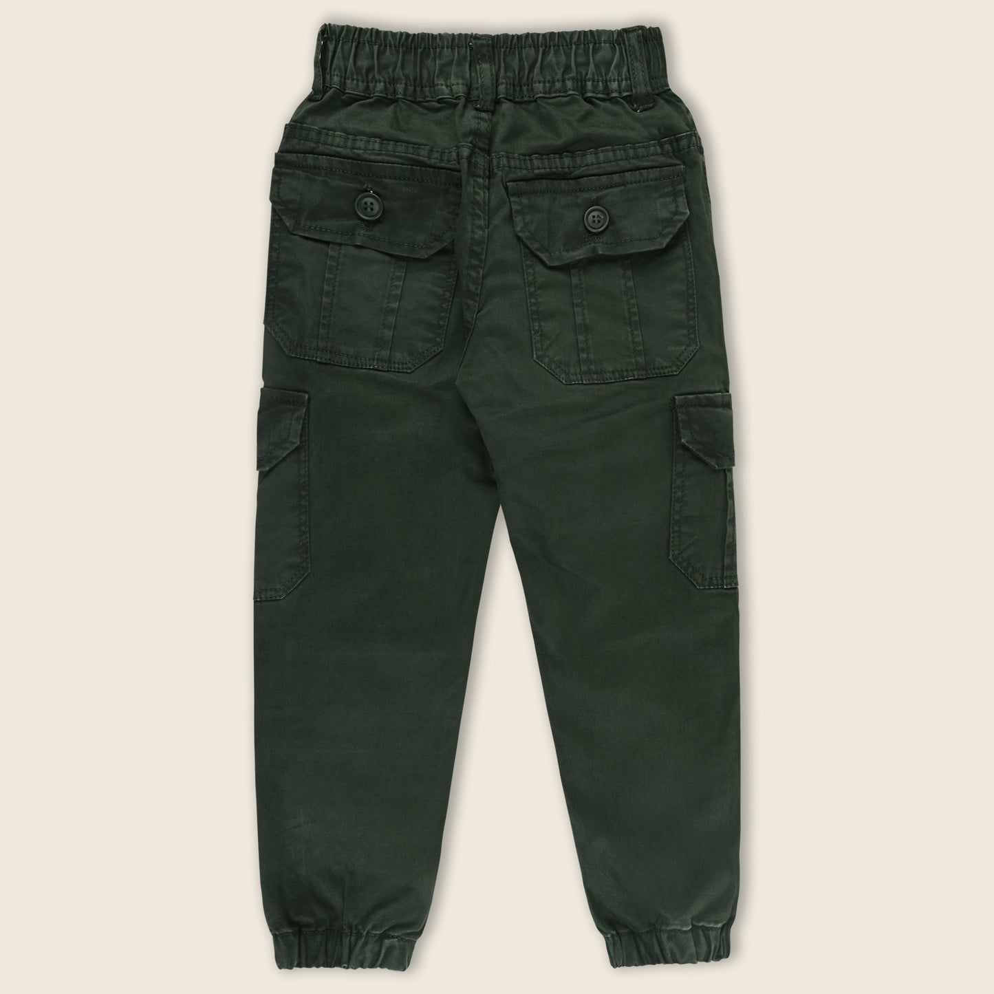 Boys Elastic Waist Cargo Denim Trouser