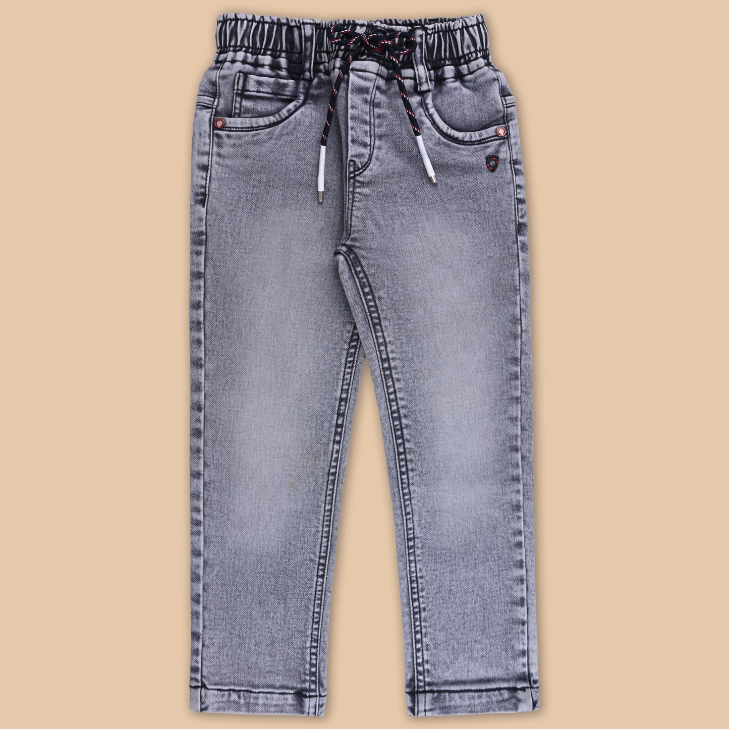 Boys Cotton Elastic Casual Jeans