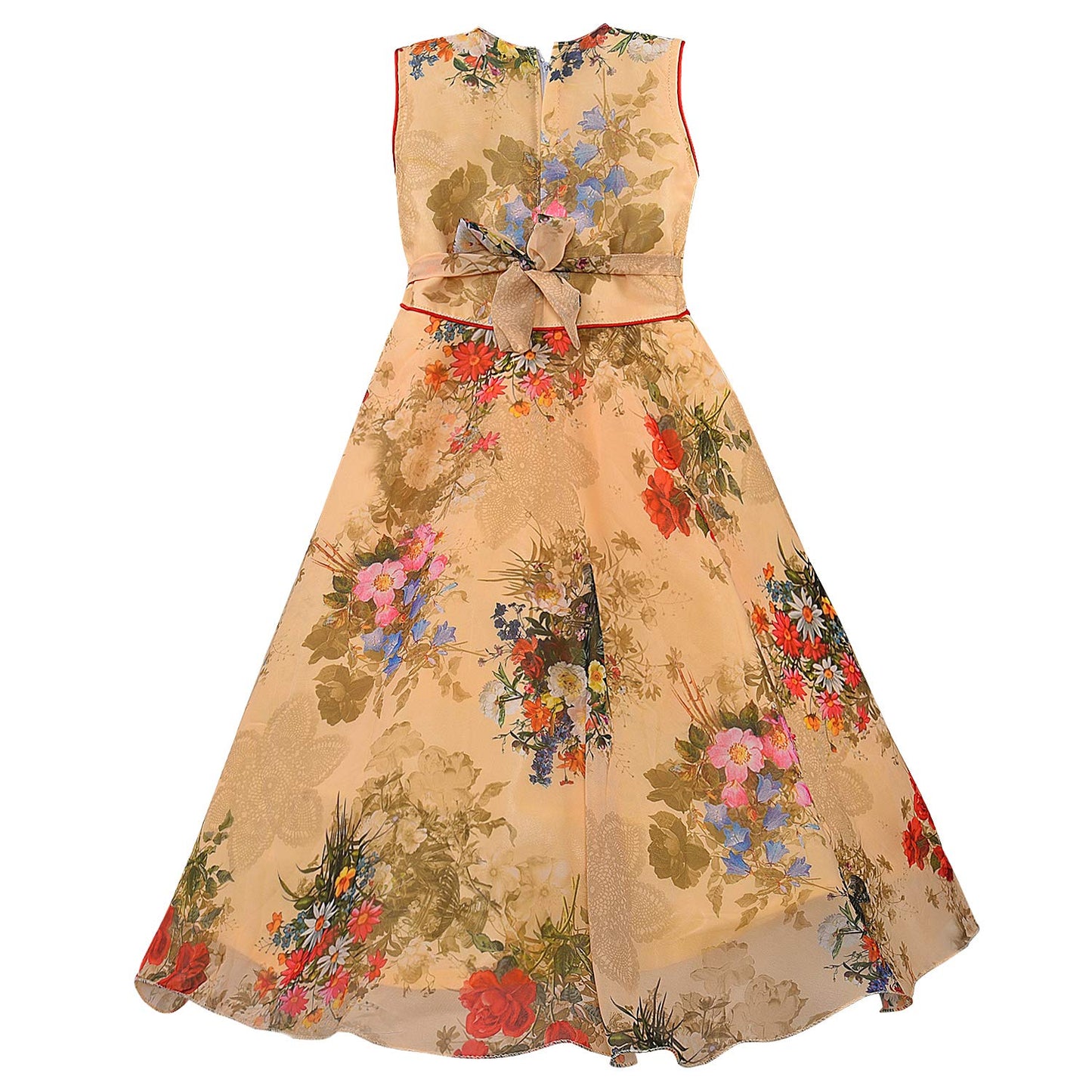 Girls Long Gown Dress-(LF194y)