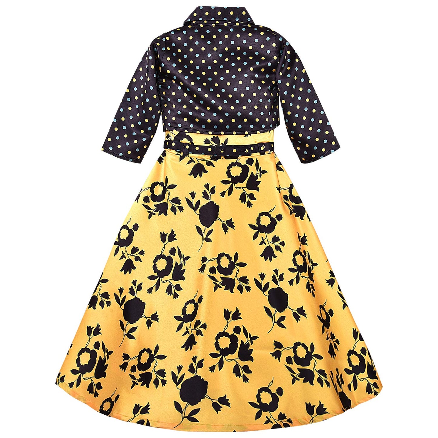 Girls Long Gown Dress with Jacket-(LF216y)